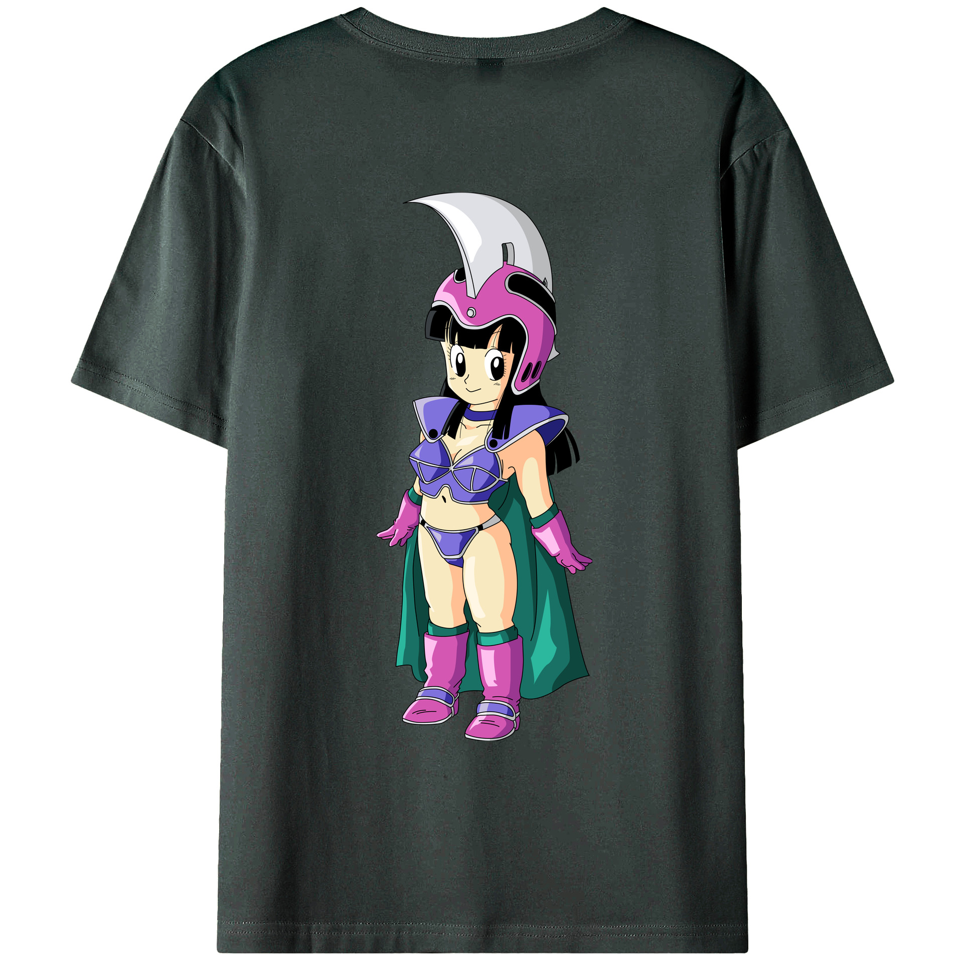（画像用） ドラゴンボール チチ DRAGON BALL Chichi 綿100％ メンズ半袖Tシャツ（バックプリント） 通気性